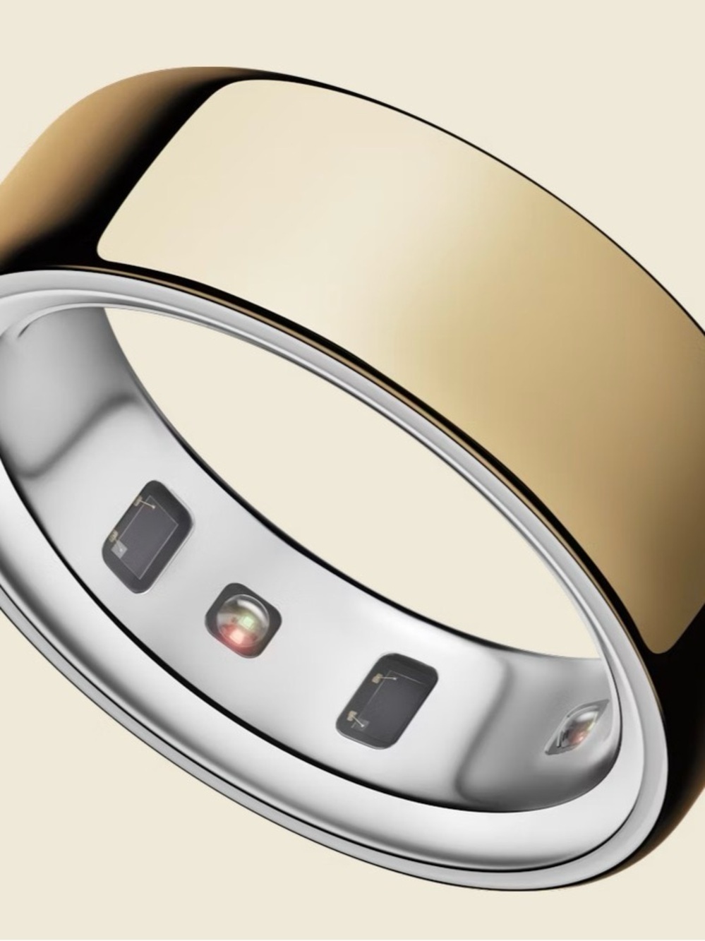 Oura Ring Gen3 Smart Ring - Polished Gold Exterior